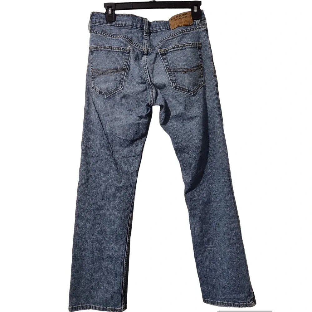 Signature By Levi Strauss S61 Jeans Mens 29x28 Relaxed 5 Pocket Blue Denim
